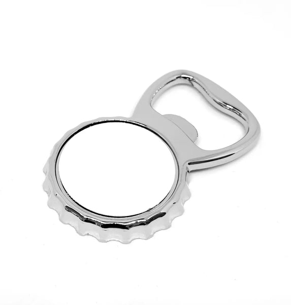 Blank Chrome Bottle Opener Fridge Magnet – Sublimation Ready
