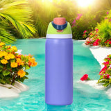 32oz Insulated Stainless Steel Water Bottle with Straw & Spout – Push-Button Lid with Lock For Engraving, UV DTF, HTV, Non Sublimation