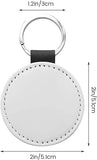 PU Leather Sublimation Blanks Keychains Pack of 6