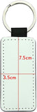 PU Leather Sublimation Blanks Keychains Pack of 6