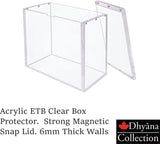 Acrylic Clear Magnetic Display Case Box ETB Boxes Current 6MM Thick Magnetic Closure Fit for Pokemon Elite Trainer Boxes
