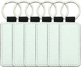 PU Leather Sublimation Blanks Keychains Pack of 6