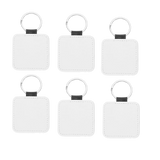 PU Leather Sublimation Blanks Keychains Pack of 6