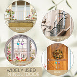 Spiral Tail Wind Chime Hanging Charm With Gazing Ball and Crystal 5.3"