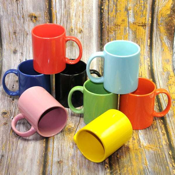 11oz Ceramic Mug Full Color Non Sublimation for UV DTF , Screen or Vinyl