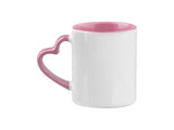 Heart Handle Sublimation Mug – 11oz Ceramic Coffee Mug for Full Color Custom Printing