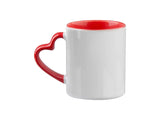 Heart Handle Sublimation Mug – 11oz Ceramic Coffee Mug for Full Color Custom Printing