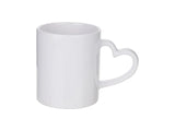 Heart Handle Sublimation Mug – 11oz Ceramic Coffee Mug for Full Color Custom Printing