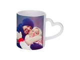 Heart Handle Sublimation Mug – 11oz Ceramic Coffee Mug for Full Color Custom Printing