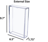 Acrylic Trading Card Box Display Case with Ultra Strong Magnetic Lid, Clear