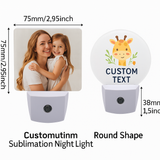 Sublimation Blank Night Light – Square & Round Shapes Pack of 2