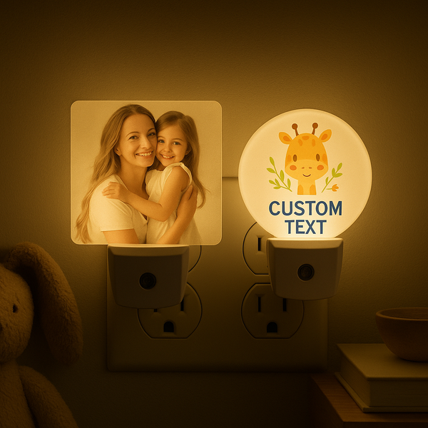 Sublimation Blank Night Light – Square & Round Shapes Pack of 2