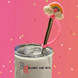 Silicone Straw Toppers Pack of 5