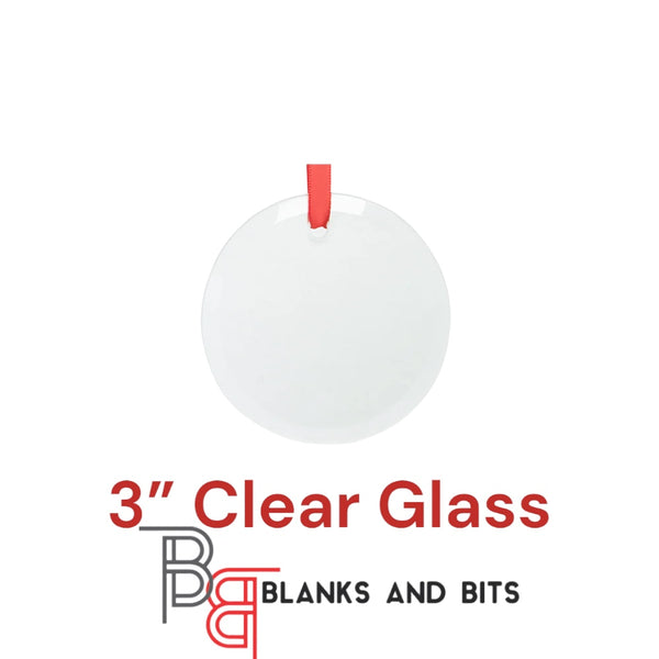 Sublimation Glass 3” Round Ornament