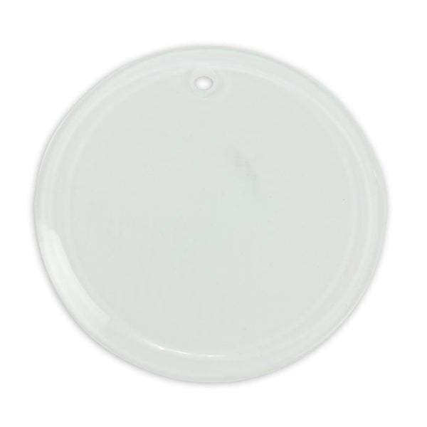 3.5” Round Sublimation Glass Ornament – Slight Frosted Finis