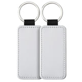 PU Leather Sublimation Blanks Keychains Pack of 6