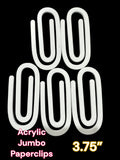 Acrylic Jumbo Paper Clip Sublimation Blank - Pack of 5