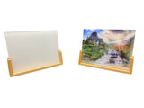Acrylic Sublimation Photo Sheet 6”x8” with Bamboo Stand