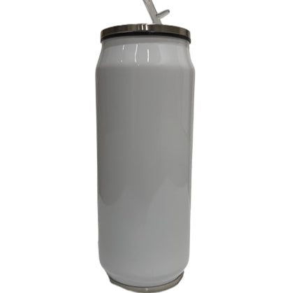 SUBLIMATION WHITE BLANK STAINLESS STEEL INSULATED SODA CAN TUMBLER 17oz
