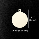 Aluminum Sublimation Round Ornament Pack of 5