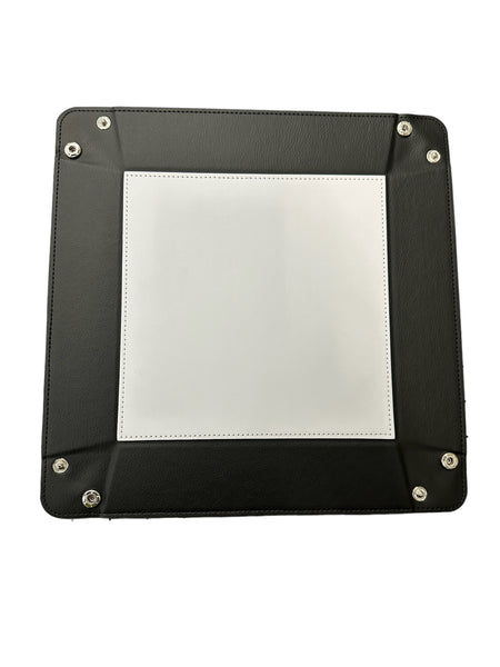 Snap Tray PU Leather Catch All Sublimation Blank  11.5"
