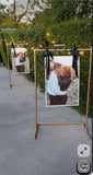 Gold Wedding Sign Stand 61"x31.5" (For Rent)