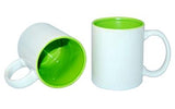 11oz. Sublimation Green Inner And Handle Ceramic Coffee Mug