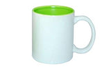 11oz. Sublimation Green Inner And Handle Ceramic Coffee Mug