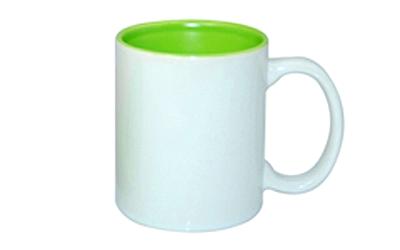 11oz. Sublimation Green Inner And Handle Ceramic Coffee Mug