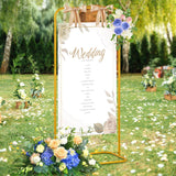 Gold Wedding Sign Stand 61"x31.5" (For Rent)