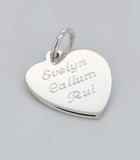 Sterling Silver Heart Pendant for Engraving Pack of 10