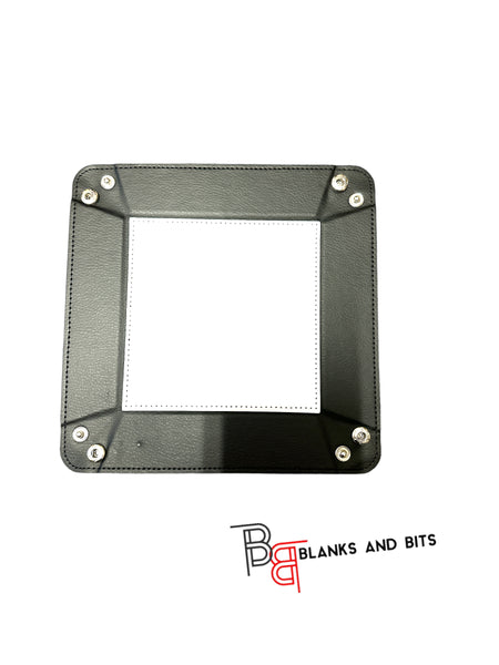 Snap Tray PU Leather Catch All Sublimation Blank 8.25"