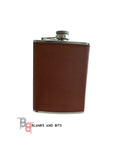 Pocket Hip 8oz Flask PU Leather for Vinyl or Engraving