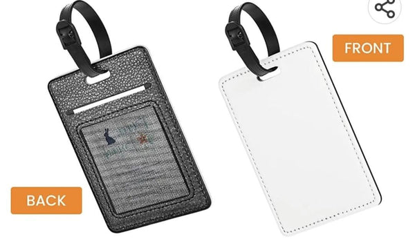 Sublimation PU Leather Lugage Tag