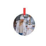 Aluminum Sublimation Round Ornament 3.75" Pack of 5
