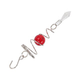 Spiral Tail Wind Chime Hanging Charm With Gazing Ball and Crystal 5.3"