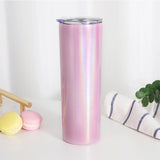 20oz Stainless Steel Straight Sublimation Tumbler Color with Straw & Lid