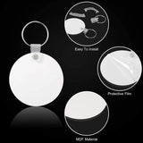 MDF Sublimation Circle 2" With Key Ring Pack of 12