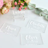 Acrylic Clear 3.5"x2" Blank Place Card  Pack of 20