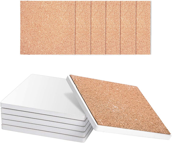 Ceramic Sublimation Coaster Blank Square 4 Inchs Pack of 6