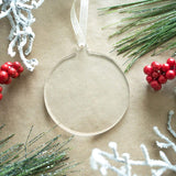 Acrylic Round Clear Ornament 3" Pack of 10