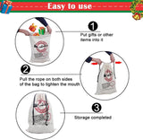 Santa Sack Canvas Cotton Drawstring Bag Large SS02