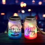 Sublimation Solar-Powered LED Colored Mason Jar Lights Lantern