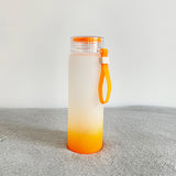 Gradient Frosted Sublimation Glass Water Bottles 17oz