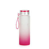 Gradient Frosted Sublimation Glass Water Bottles 17oz