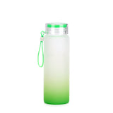 Gradient Frosted Sublimation Glass Water Bottles 17oz