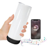 20oz Sublimation Bluetooth Speaker Tumbler Stainless Steel Wireless Straight Tumblers Double Wall Vacuum Insulated