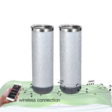 20oz Sublimation Bluetooth Speaker Tumbler Stainless Steel Wireless Straight Tumblers Double Wall Vacuum Insulated