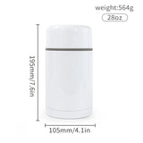 28oz Wide Mouth Sublimation Thermos Flask Stainless Steel Blank