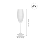 Sublimation 6oz/190ml Champagne Flute Glass (Frosted)